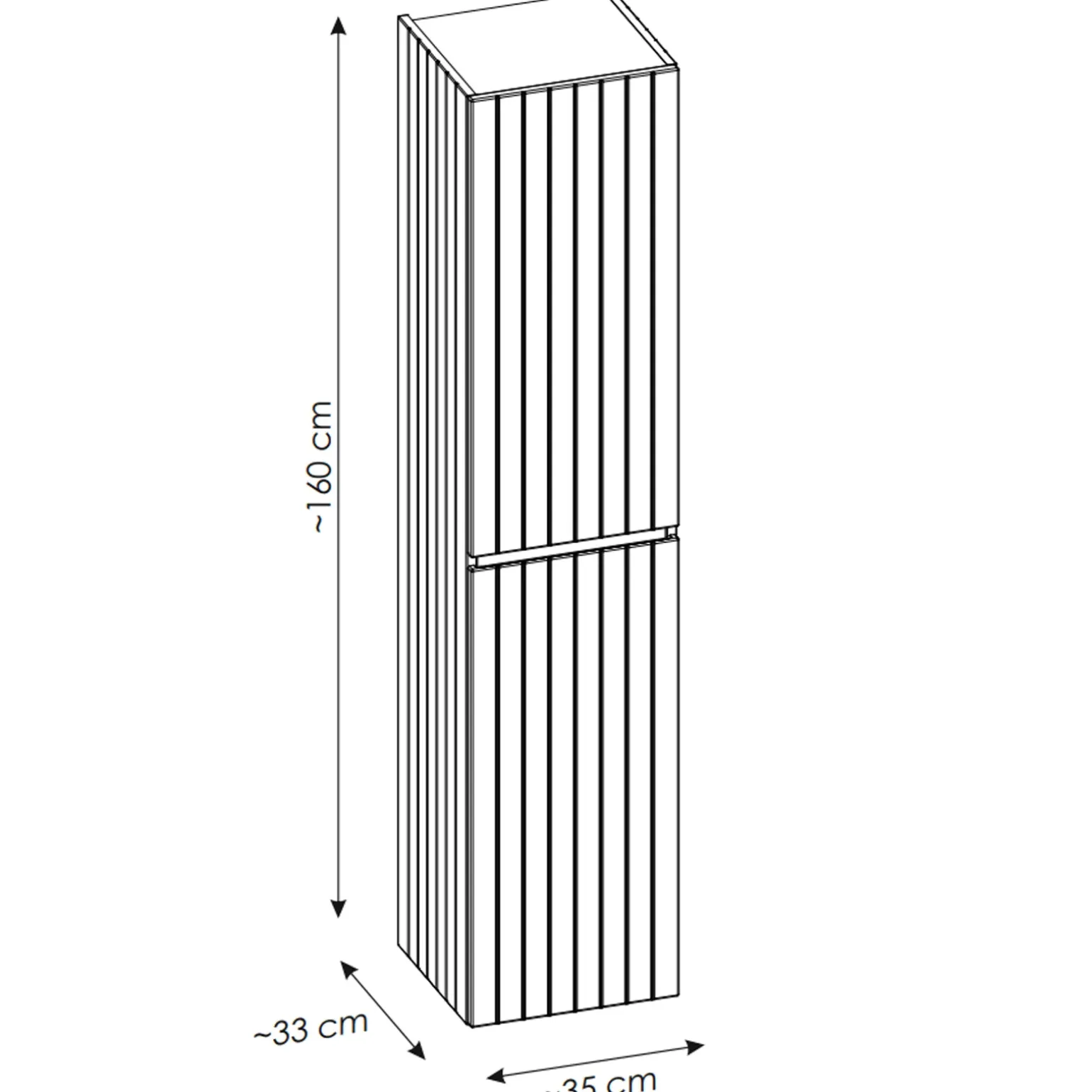 Mobile bagno sospeso 180cm cannettato con 2 lavabi, colonna e 2 specchi bianco quercia Autentic