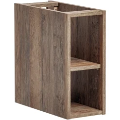 Mobile bagno sospeso 180cm cannettato con 2 lavabi, colonna e 2 specchi bianco quercia Autentic