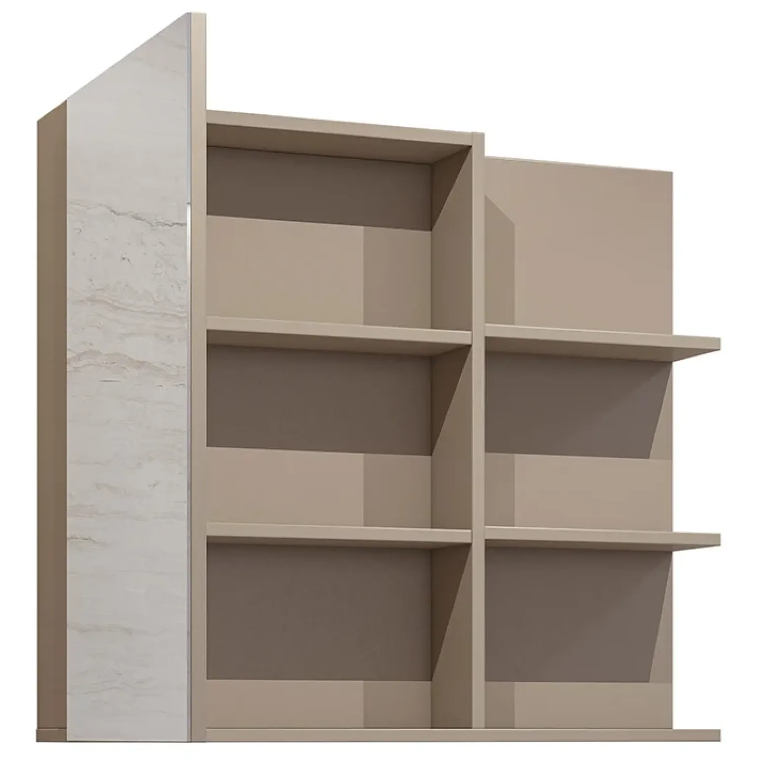 Mobile bagno sospeso 78cm con specchio e colonna tortora nero Linda