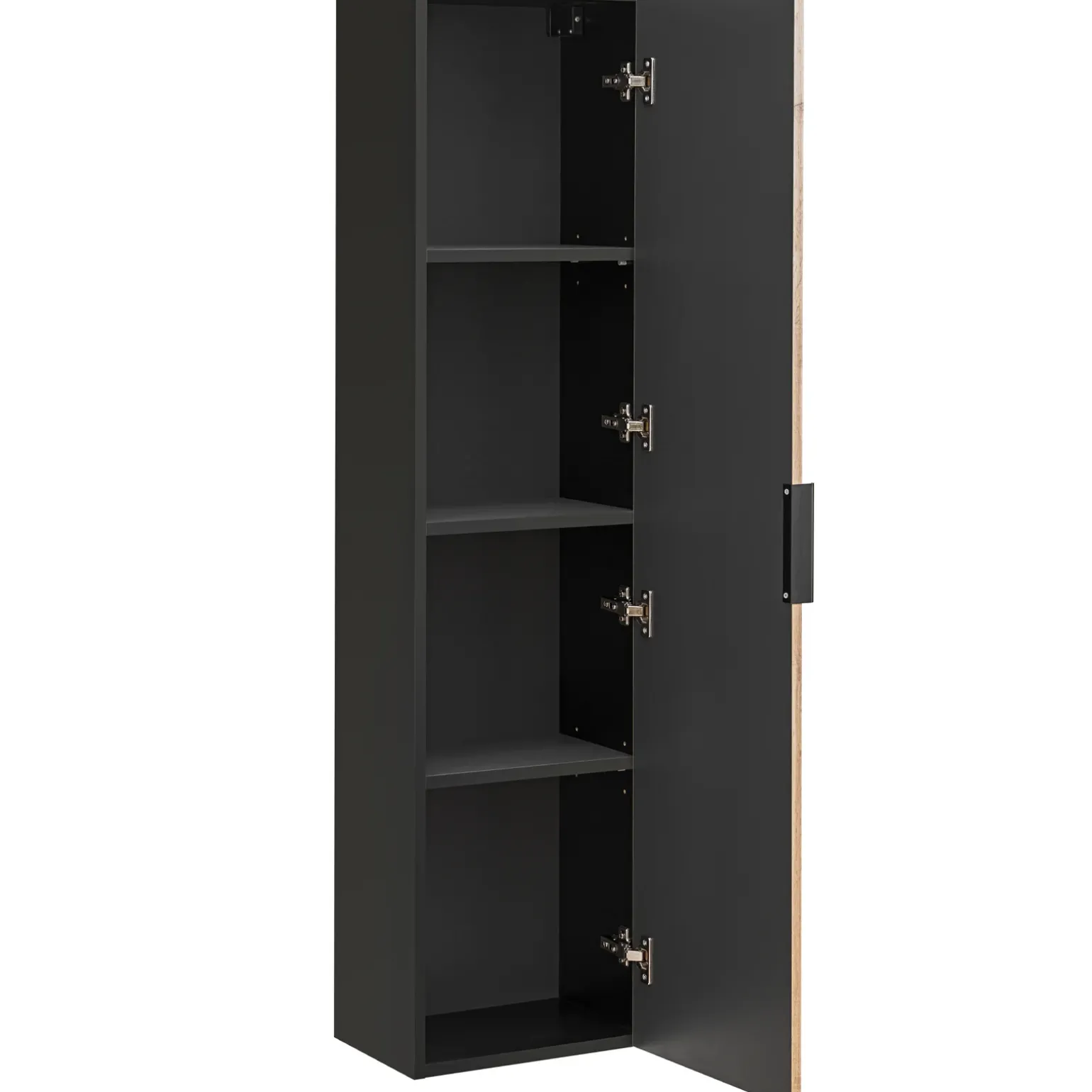 Mobile bagno sospeso 120cm cm con 2 lavabi da appoggio, 2 specchi, colonna e cubotti quercia antracite Limpid
