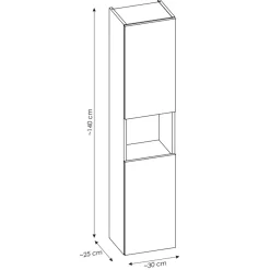 Mobile bagno sospeso 60cm con colonna rovere Rovery