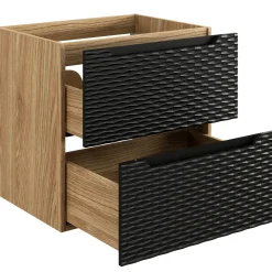 Mobile bagno sospeso 70cm con lavabo da incasso nero rovere Swim