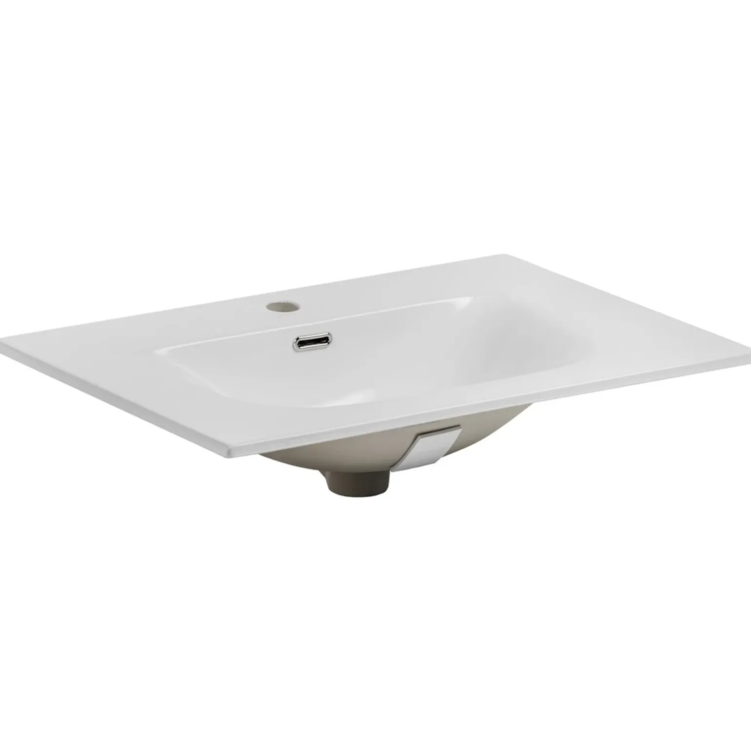 Mobile bagno sospeso 70cm con lavabo da incasso nero rovere Swim