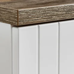 Mobile bagno sospeso 80cm cannettato 1 cassettone bianco quercia Autentic