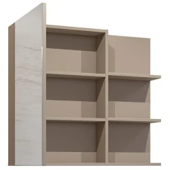 Mobile bagno sospeso 120cm con specchio tortora nero Linda