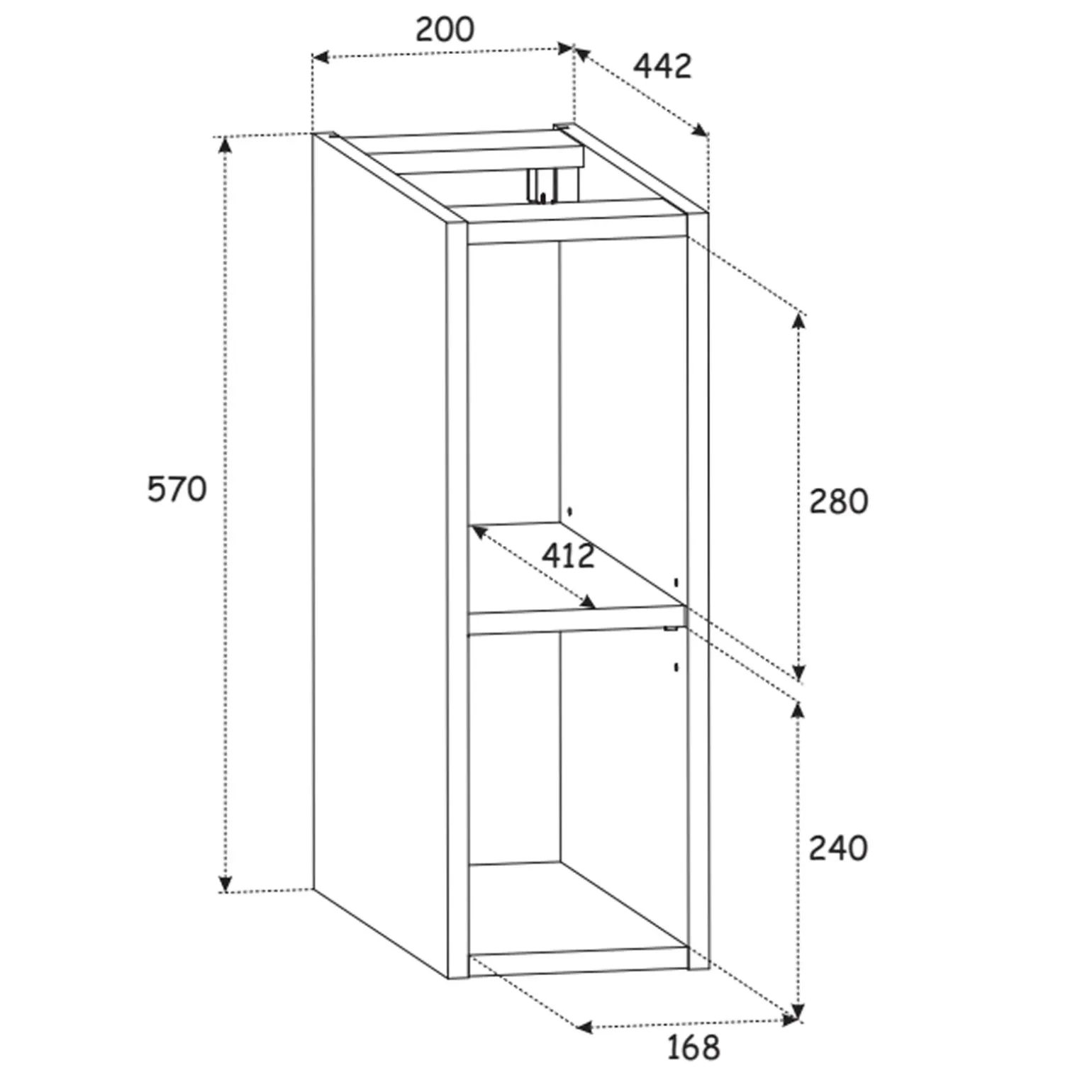 Mobile bagno sospeso 80cm cm 2 cassetti 2 vani quercia antracite Limpid