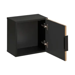 Mobile bagno sospeso 120cm cm con 2 lavabi da incasso, 2 specchi, colonna e cubotti quercia antracite Limpid