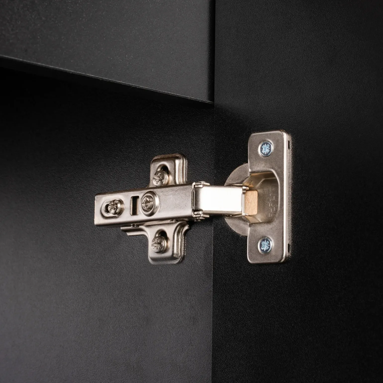 Mobile bagno sospeso 60cm cannettato con lavabo 2 ante nero Cleany