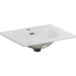 Mobile bagno sospeso 60cm con lavabo da incasso 2 cassetti beige rovere Swim