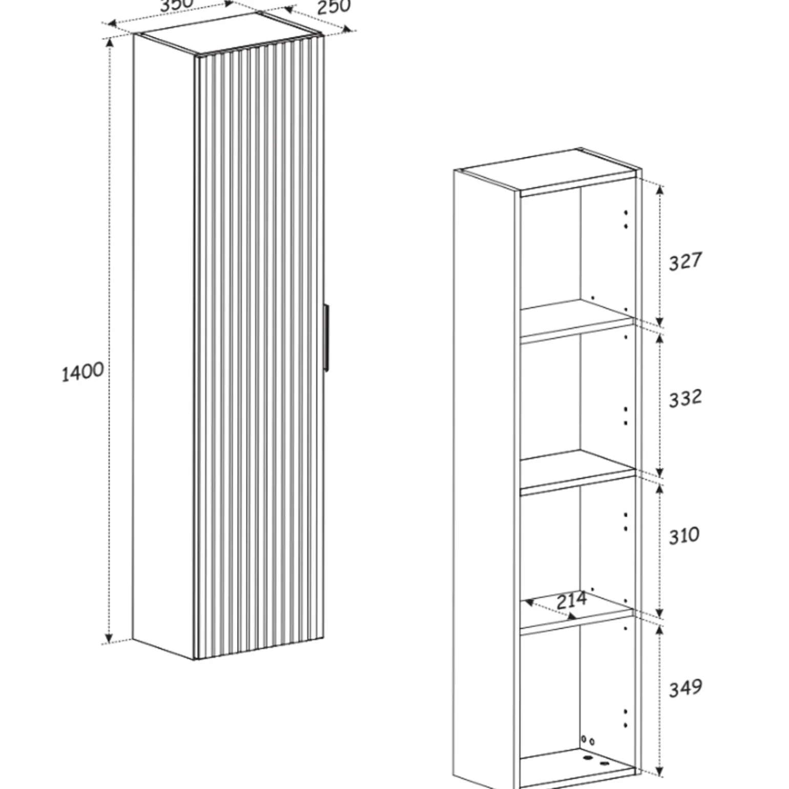 Mobile bagno sospeso 120cm cm con 2 lavabi da incasso, 2 specchi e colonna quercia antracite Limpid