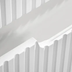 Mobile bagno sospeso 80cm cannettato 2 cassetti e vani bianco rovere Cleany