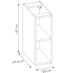 Mobile bagno sospeso 80cm con colonna rovere Rovery