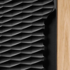 Mobile bagno sospeso 100cm con lavabo e colonna nero rovere Swim