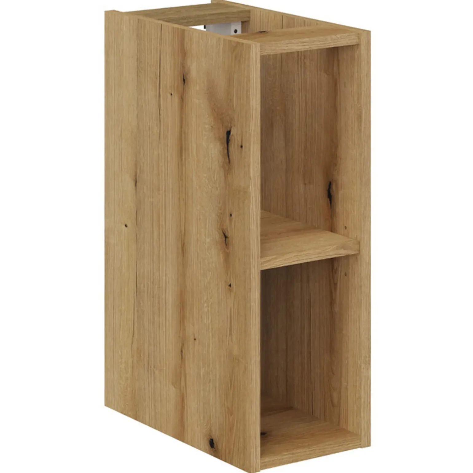 Mobile bagno sospeso 80cm cannettato 2 cassetti e vani nero rovere Cleany