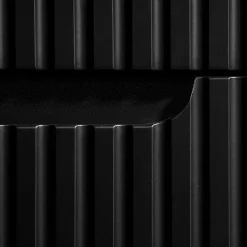 Mobile bagno sospeso 80cm cannettato 2 cassetti e vani nero rovere Cleany