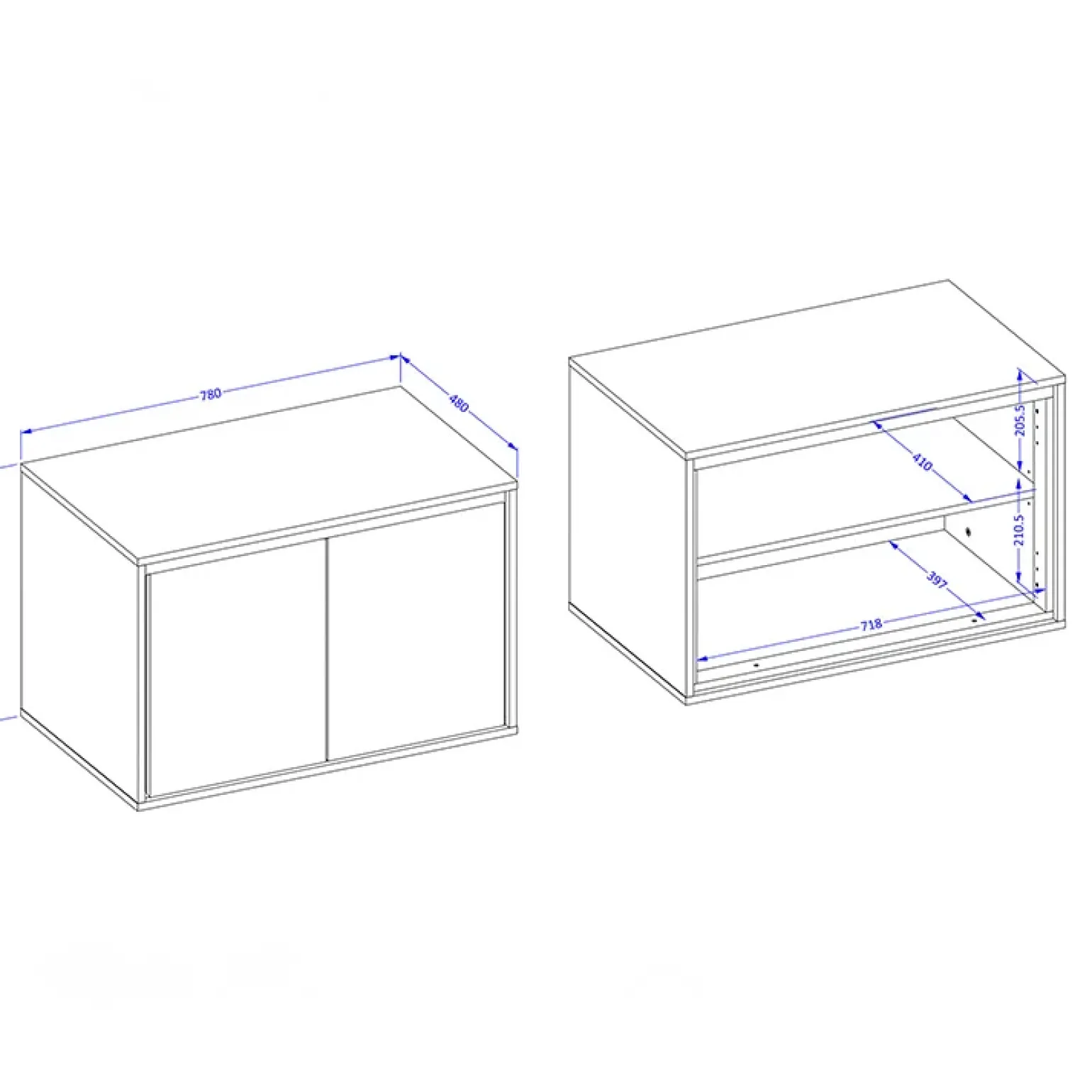 Mobile bagno sospeso 78cm con specchio e colonna bianco lucido nero Linda