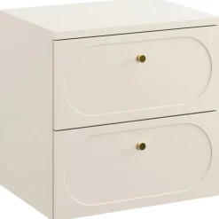 Mobile bagno sospeso 60cm fresato 2 cassetti beige Sand