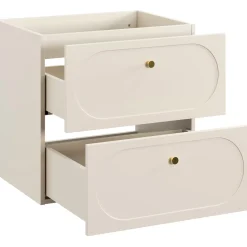 Mobile bagno sospeso 60cm fresato 2 cassetti beige Sand