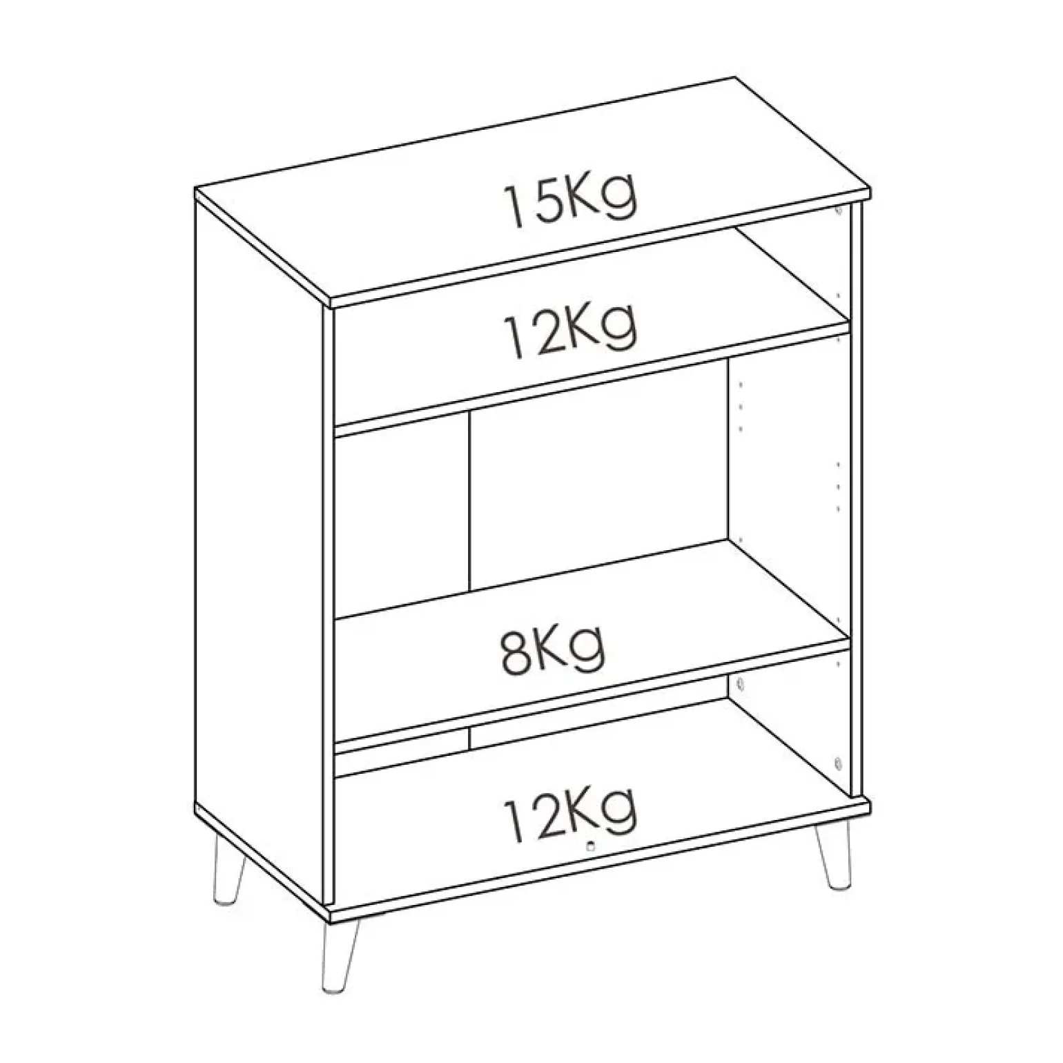 Mobile cucina 80x102h cm 2 ante bianco opaco rovere naturale Penny