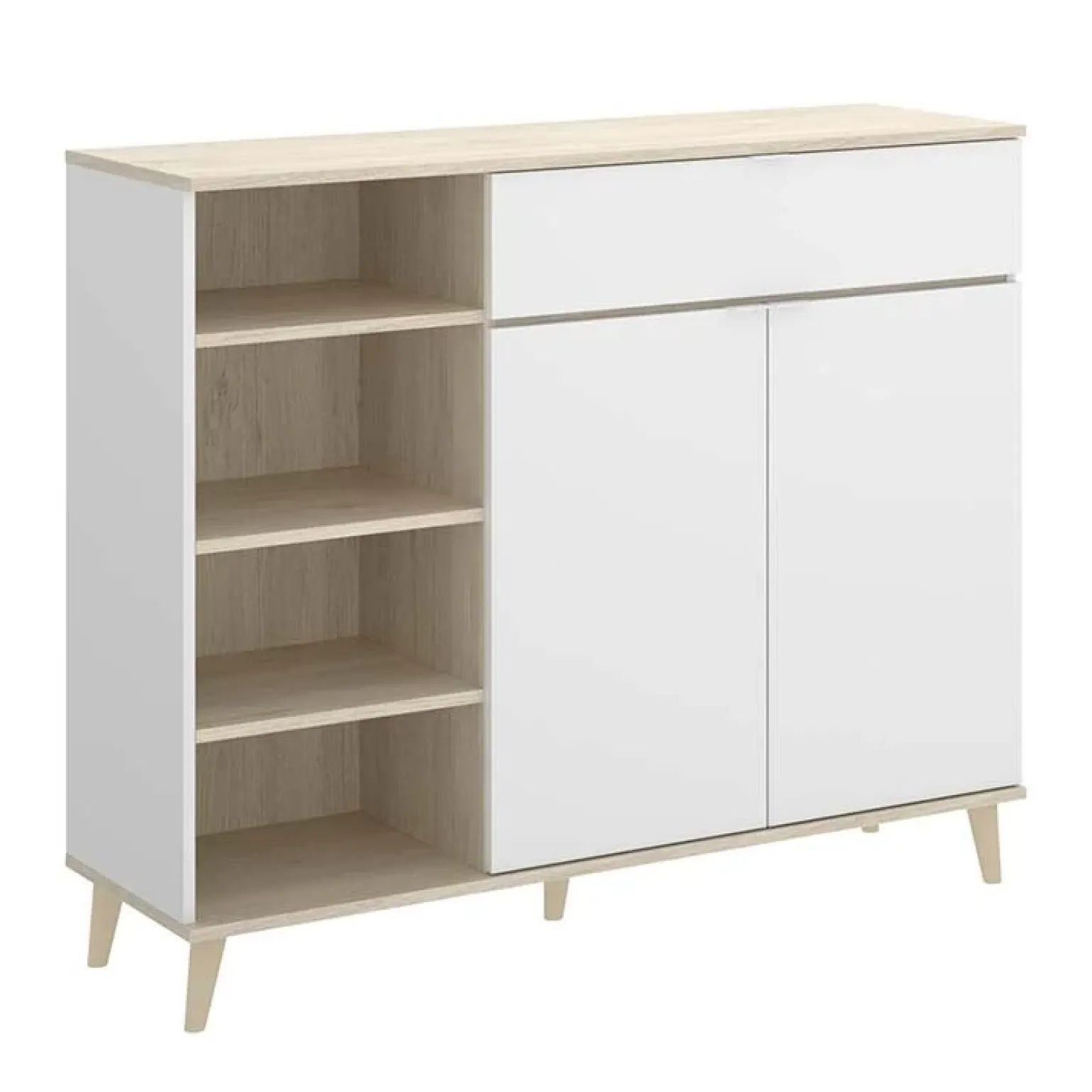 Mobile cucina 120x102h cm bianco opaco rovere da cucina moderno Penny