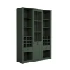 Mobile cucina 140x198h cm contenitore con portabottiglie verde Provenza