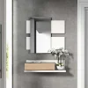 Mobile ingresso sospeso 75x140h cm con specchio bianco rovere Amy Gihome®