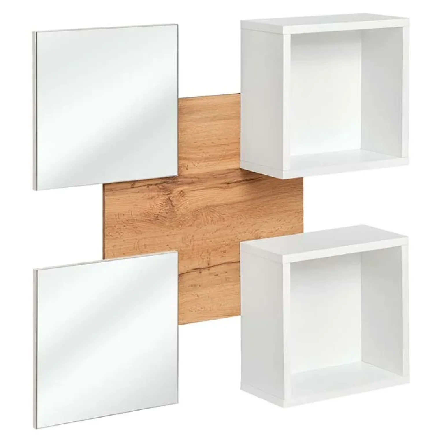 Mobile ingresso sospeso 100x180h cm bianco opaco rovere Dante 5 Gihome®