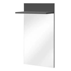 Mobile ingresso 210x203h cm con specchio rovere antracite stampa a righe California Gihome®