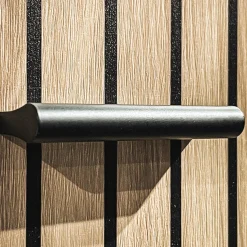 Mobile ingresso 120x203h cm con specchio rovere antracite stampa a righe San Francisco Gihome®