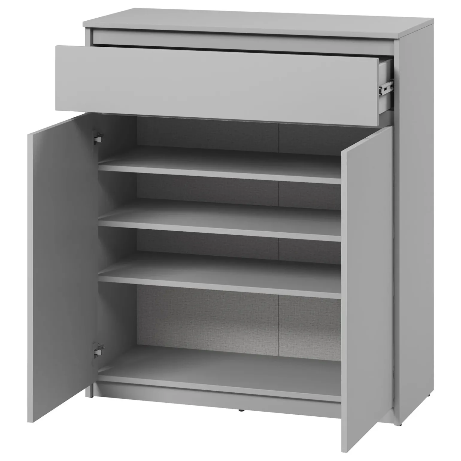 Mobile ingresso 300x200h cm con specchio appendiabiti armadio grigio Accent