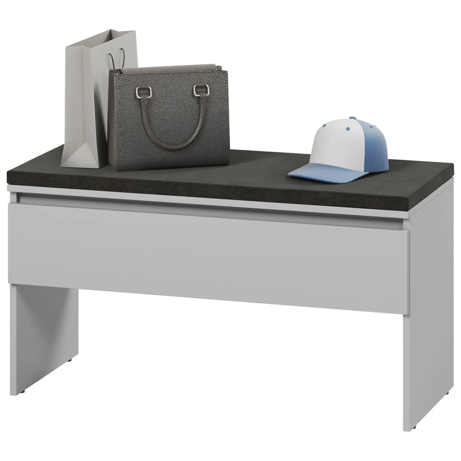 Mobile ingresso 300x200h cm con specchio appendiabiti armadio grigio Accent