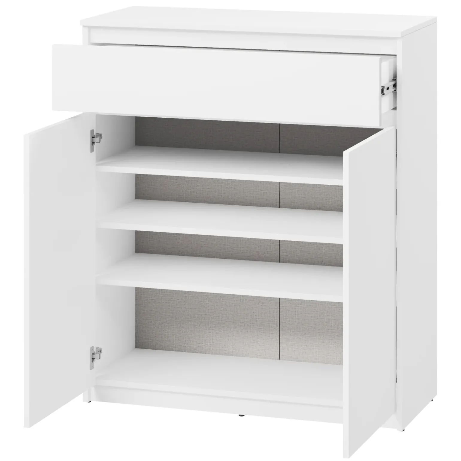 Mobile ingresso 200x230h cm con specchio appendiabiti bianco Accent