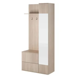 Mobile ingresso 90x195h cm con specchio rovere Rak Gihome®