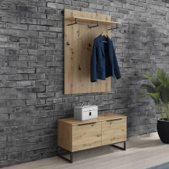 Mobile ingresso 98x200h cm design moderno rovere Rustic