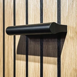 Mobile ingresso 90x203h cm moderno rovere antracite stampa a righe Arizona Gihome®