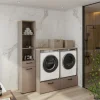 Mobile lavatrice e asciugatrice 172x197h cm con colonna beige Wave