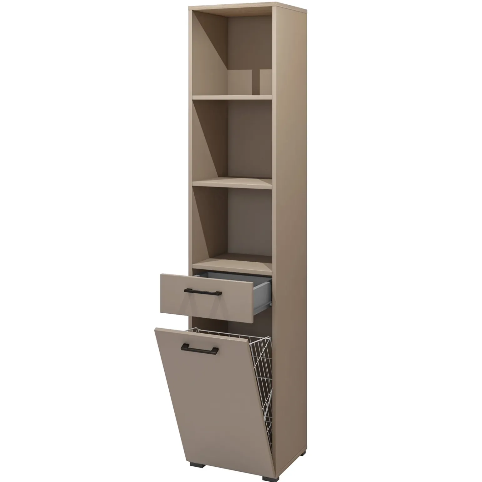 Mobile lavatrice e asciugatrice 172x197h cm con colonna beige Wave