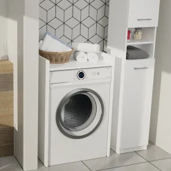Mobile lavatrice 64x98h cm bianco opaco Pola