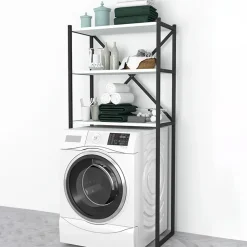 Mobile lavatrice 66x160h cm industrial metallo bianco Canarie