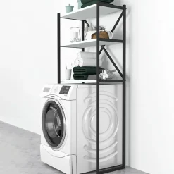 Mobile lavatrice 66x160h cm industrial metallo bianco Canarie