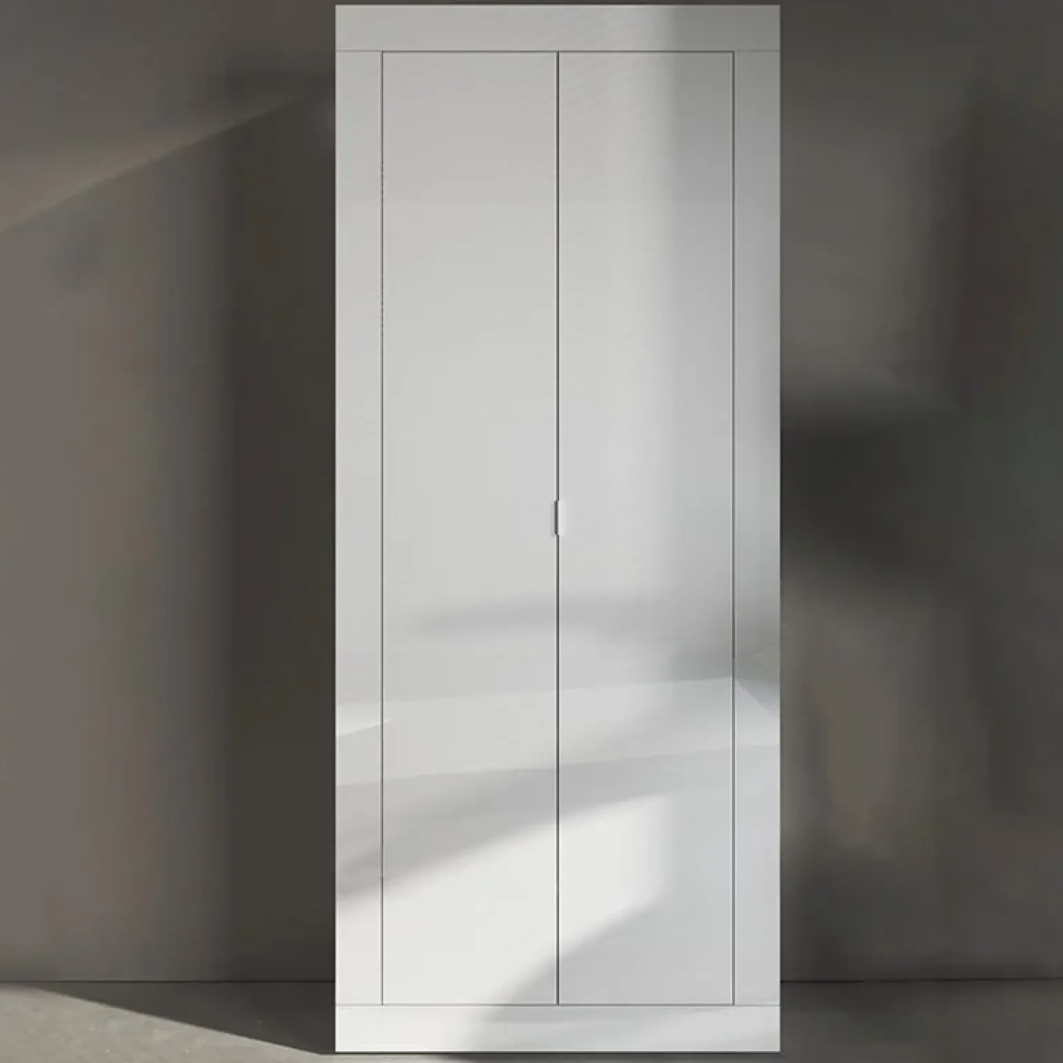 Mobile multiuso ingresso appendiabiti 78x187h cm moderno bianco lucido Eternity