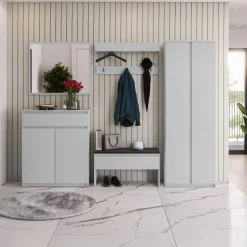 Mobile multiuso ingresso 92x107h cm con cassetto grigio Accent