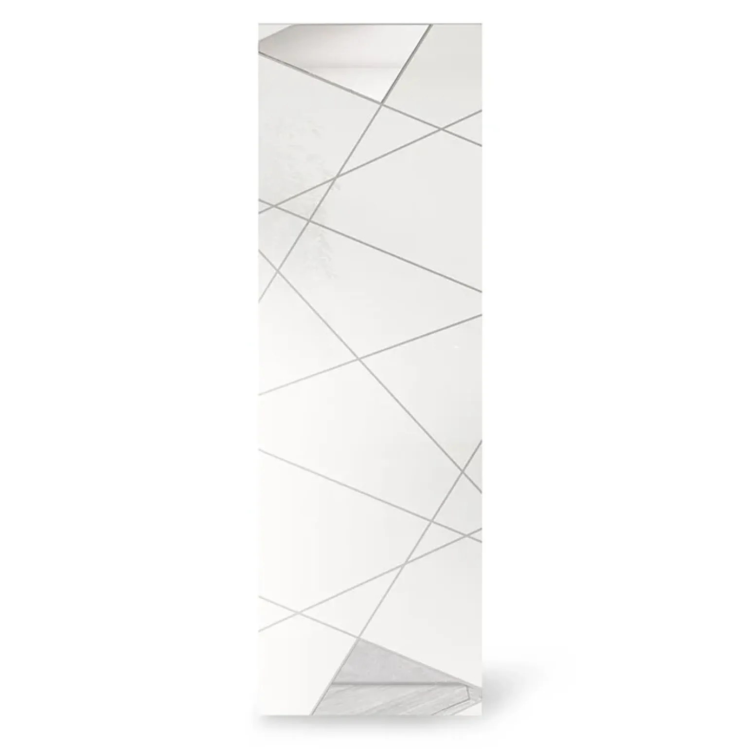 Mobile multiuso ingresso 60x187h cm appendiabiti bianco lucido specchio Olimpo