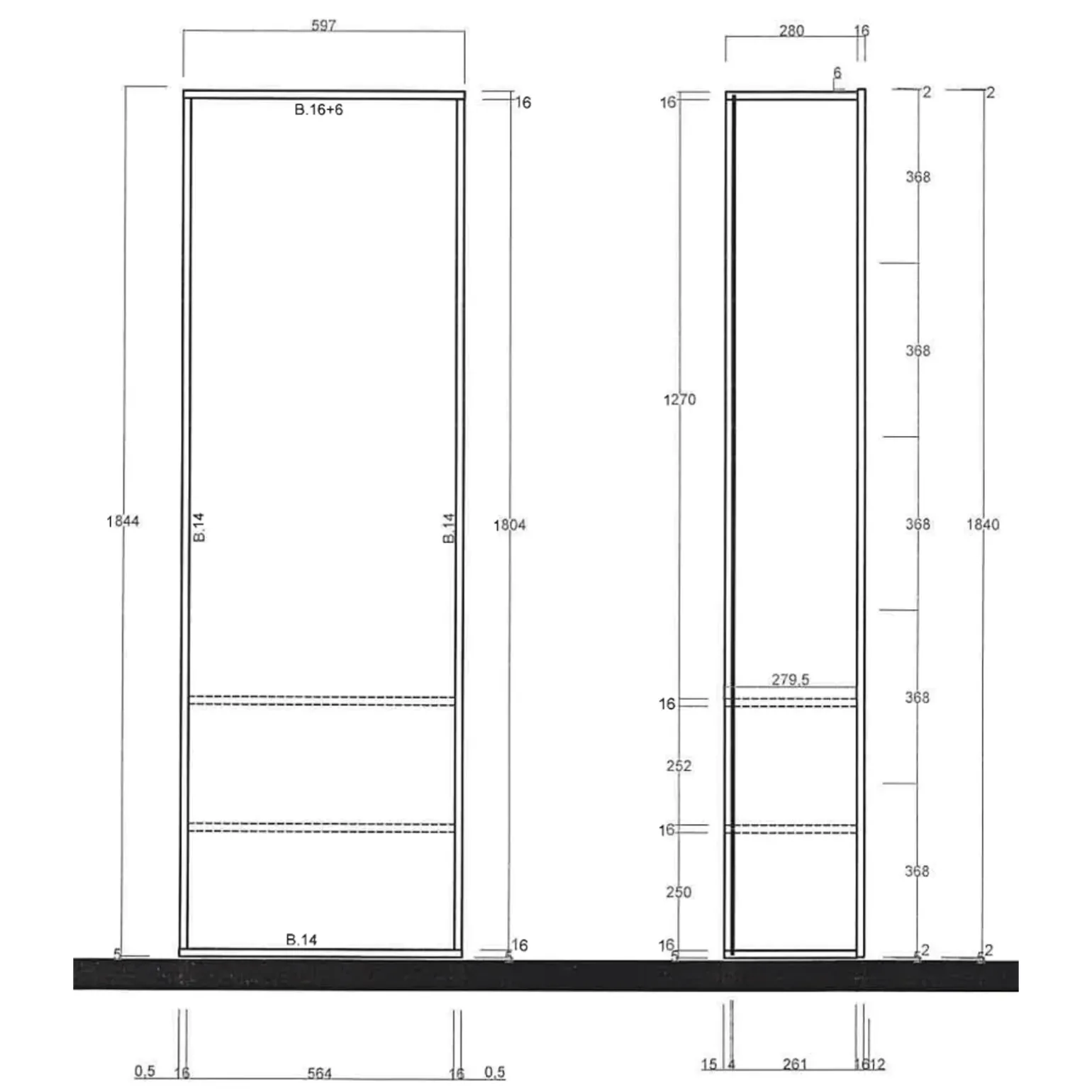 Mobile multiuso ingresso 60x187h cm appendiabiti bianco lucido specchio Olimpo