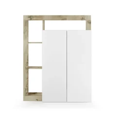 Mobile multiuso ingresso 108x138h cm scarpiera bianco lucido pero Invictus