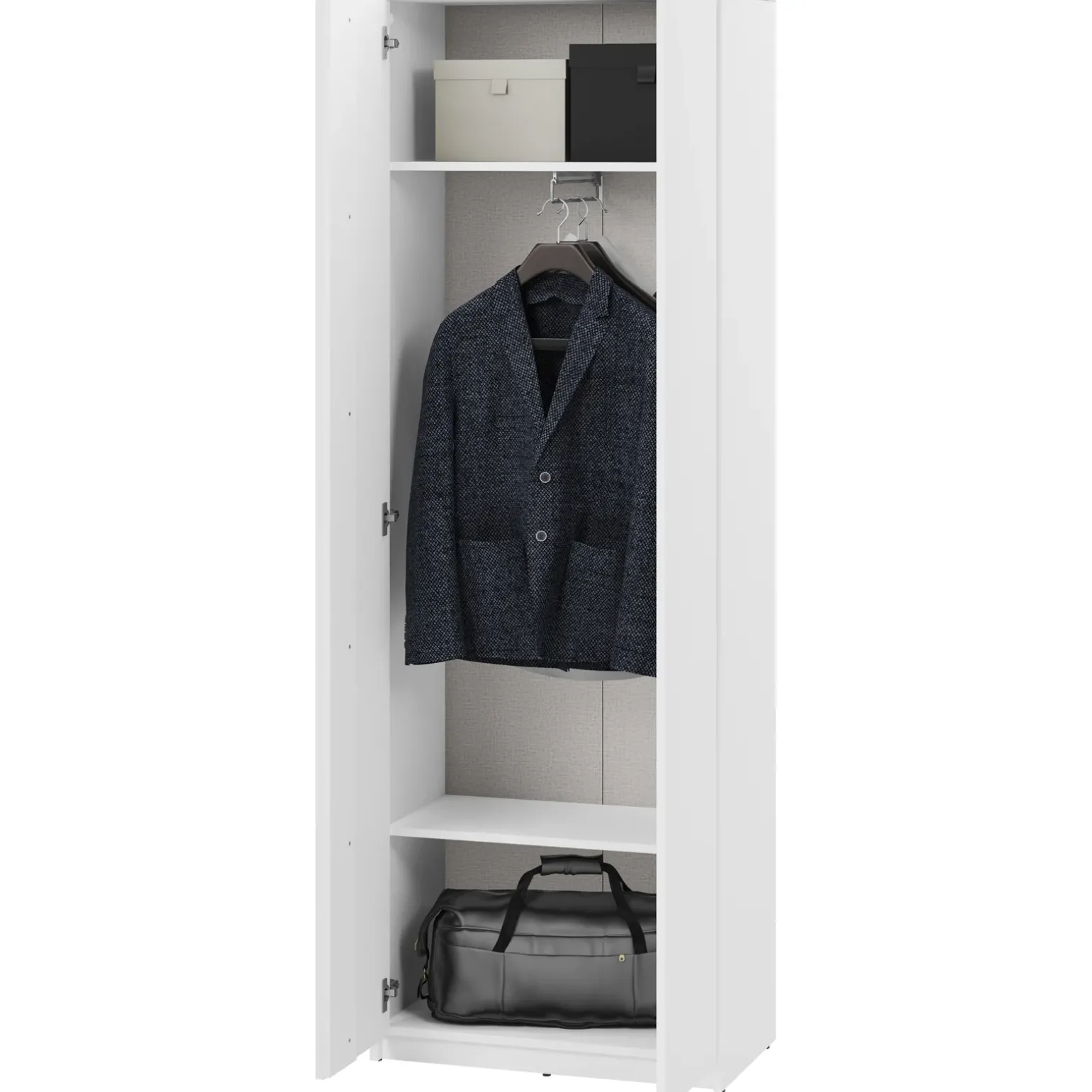 Mobile multiuso ingresso 69x200h cm appendiabiti bianco Accent