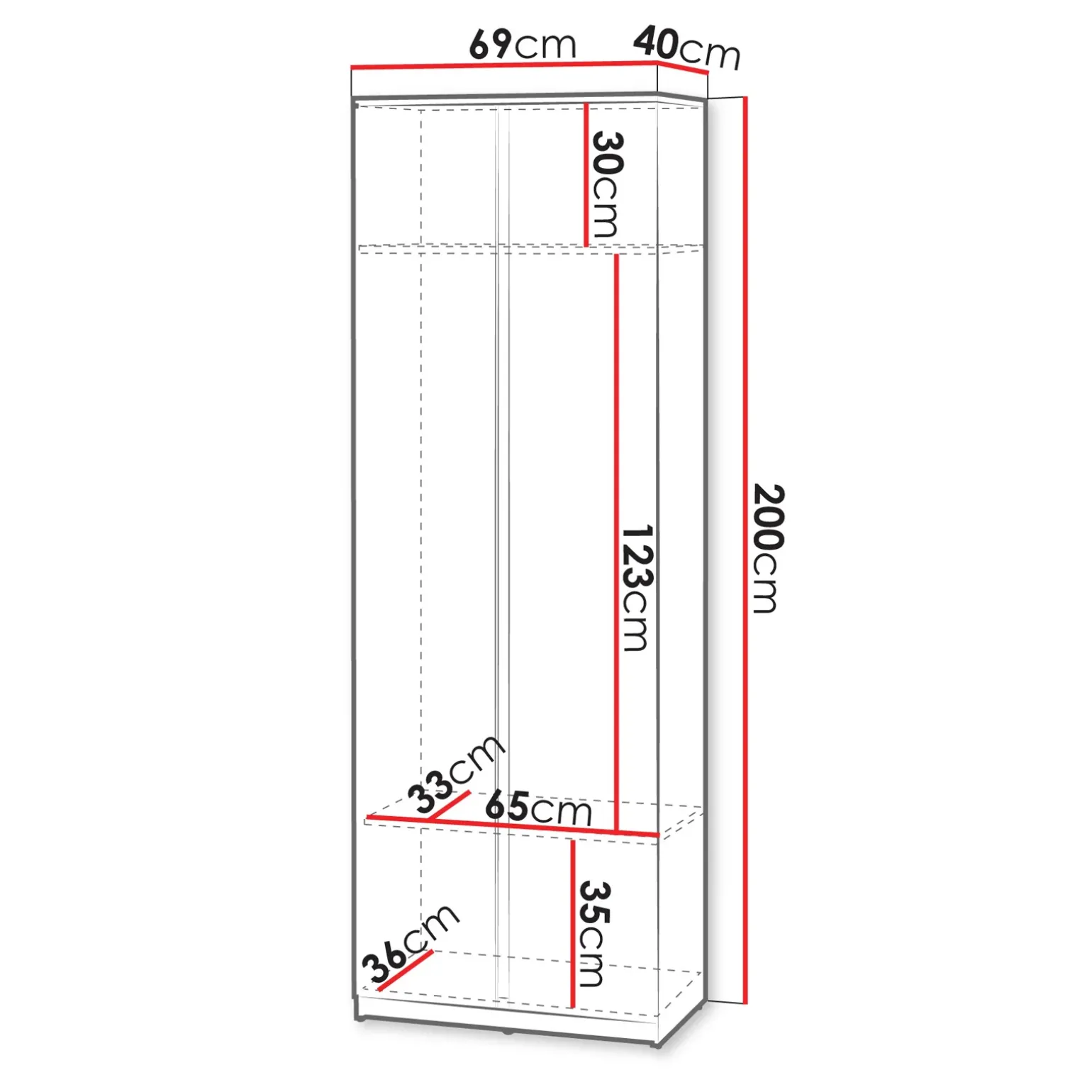 Mobile multiuso ingresso 69x200h cm appendiabiti bianco Accent