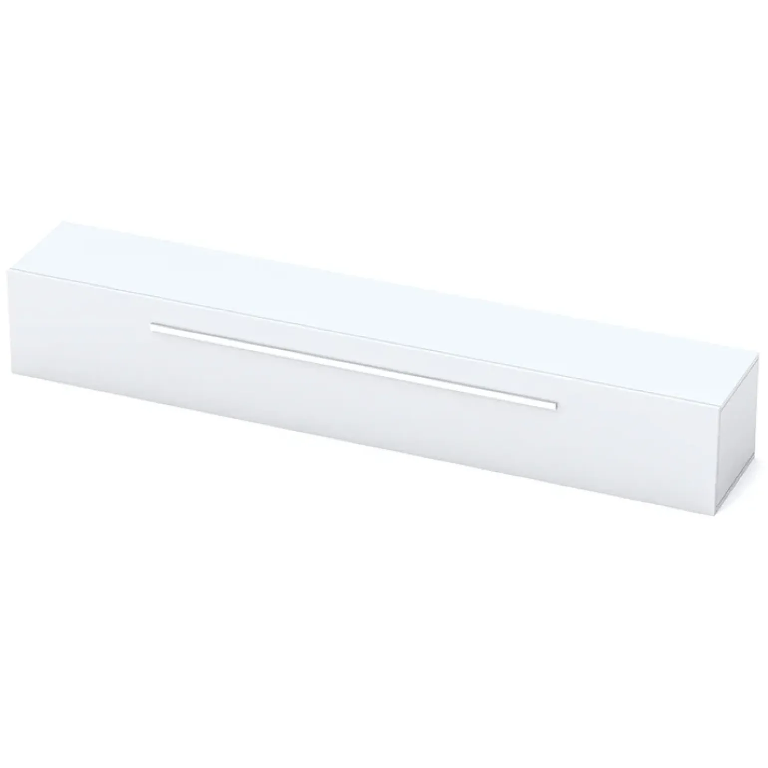 Mobile porta TV sospeso 210x33h cm 1 anta ribalta soggiorno bianco lucido Sunset