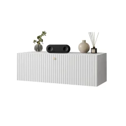 Mobile porta TV sospeso 100x34h cm 1 anta bianco Kiruna