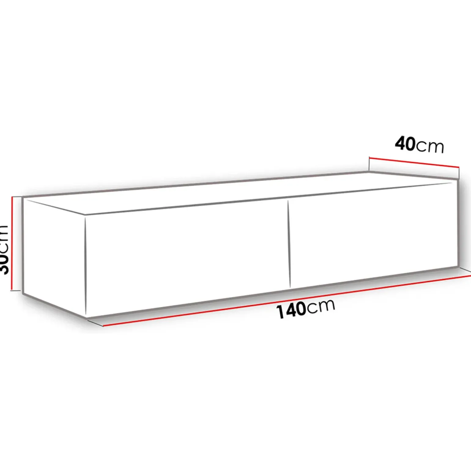 Mobile porta tv sospeso 140x30h cm 2 ante moderno bianco lucido Teodora